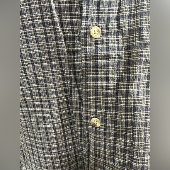 Columbia Sportswear Company Men’s Woven Blue Gray Short Sleeve Button Down Shirt - Picture 6 of 16